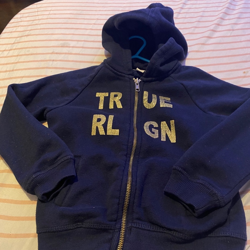 True Religion girls blue hoodie